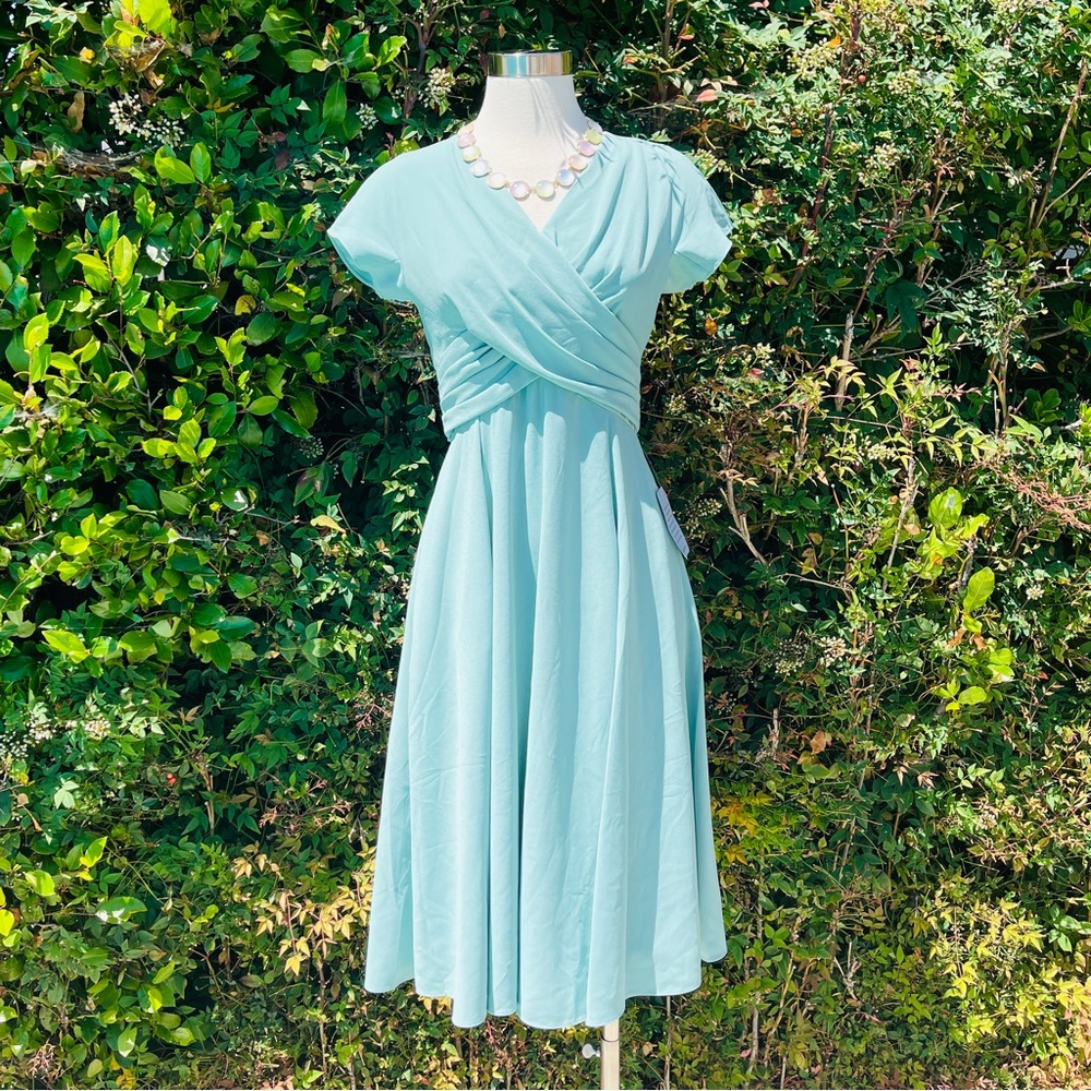 NWT Elegant Nordstrom Mint Wrap Dress size 2 small